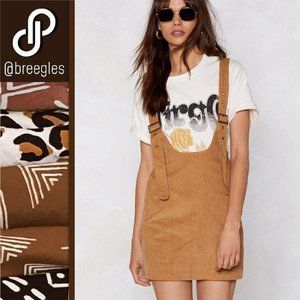 NWT Nasty Gal Pinafore Corduroy Dress